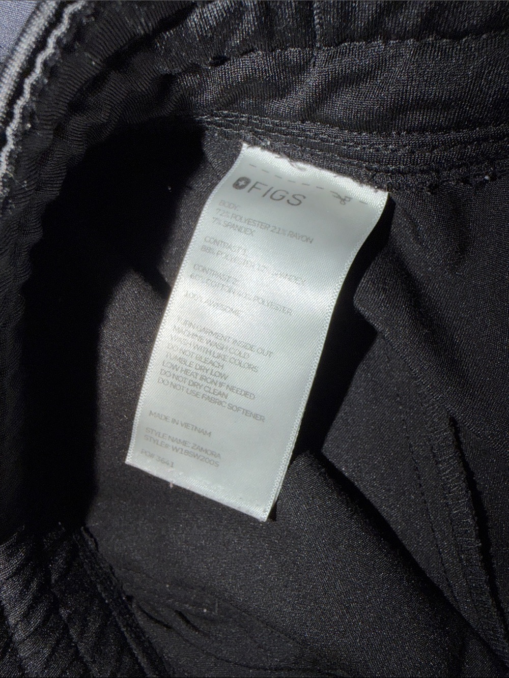 Women's Black Drawstring Casual Pants - Picture 4 of 4